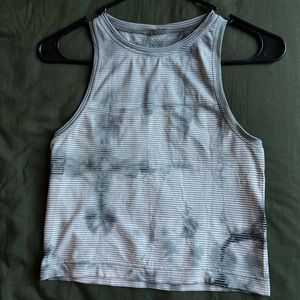 lululemon high neck swiftly tank 2.0 *wash. Shibori Stripe Graphite Grey
